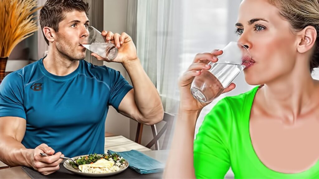 how many minutes after eating food we should drink water